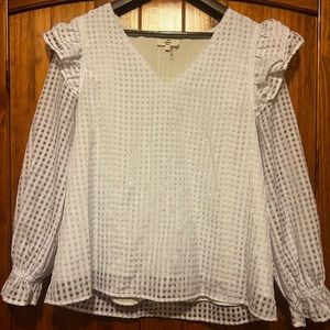 White Entro Gingham Top